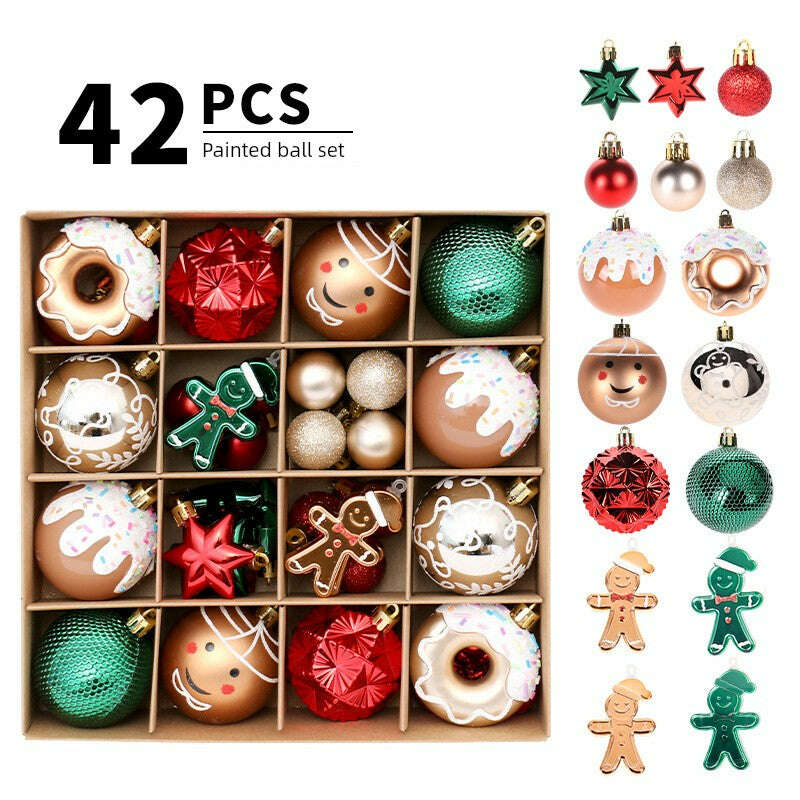 KIMLUD, Christmas Tree 42 Scenes Christmas Decorations, KIMLUD Womens Clothes
