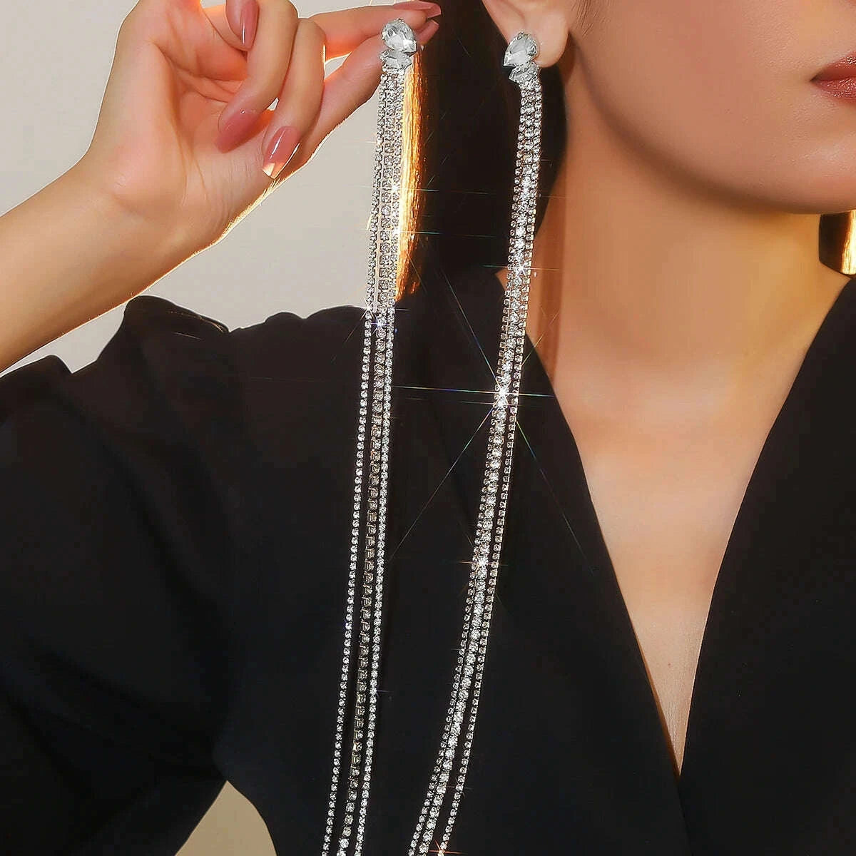 silver-rhinestones-earrings-for-women-sparkly-long-linear-dangle-earrings-dangle-tassels-statement-earrings-bridal-weddingkimlud-womens-fashion-34624753