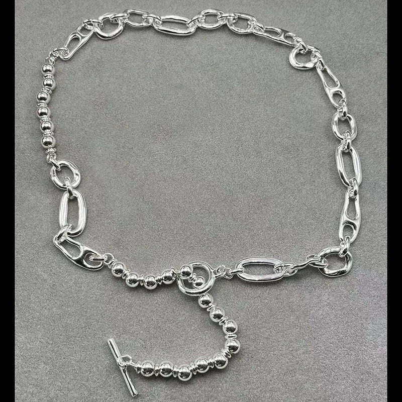 KIMLUD, 2025 Summer New Bestseller Shiny and Beautiful Blue Crystal Necklace, Women's Jewelry Gift, KIMLUD Womens Clothes