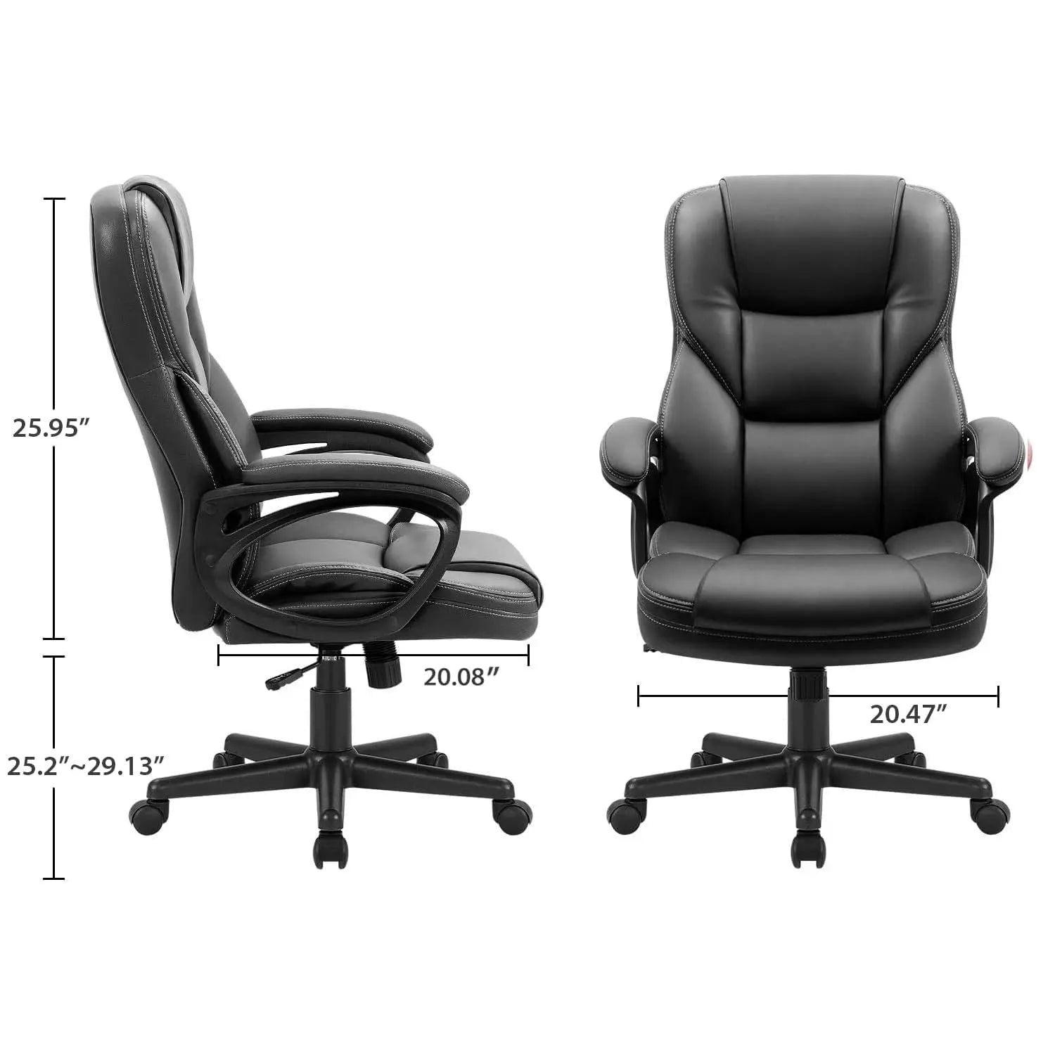 Office Executive Chair High Back Adjustable Managerial Home Desk Chair, Swivel Computer PU Leather Chair with, Customized