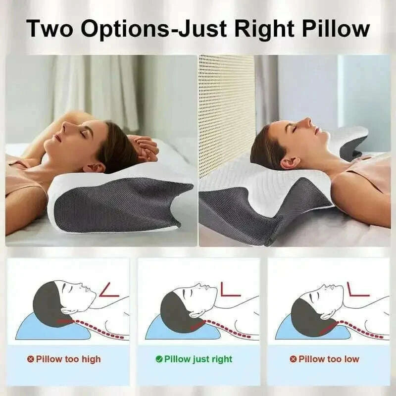 1pc-memory-foam-cervical-pillow-2-in-1-ergonomic-contour-orthopedic-pillow-for-neck-pain-contoured-support-pillowsneck-pillowkimlud-womens-fashion-34604343