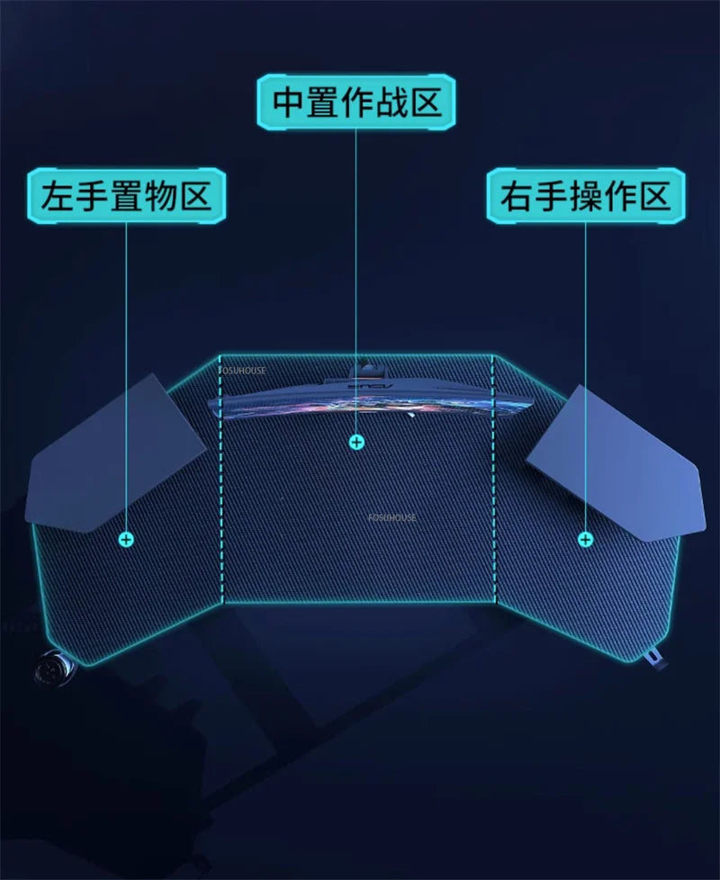 Nordic Simple Desk E-sports Gaming — Black | KIMLUD