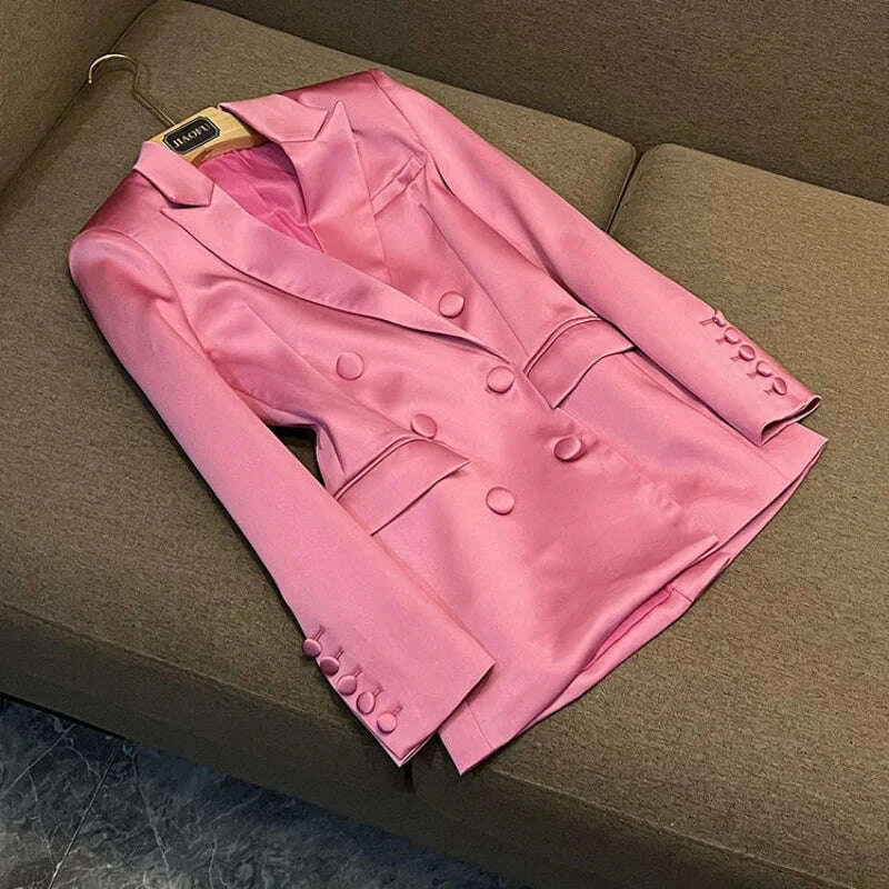 pink-satin-slim-fit-blazer-hip-covering-skirt-fashionable-commuting-two-piece-setkimludkimlud-35556052