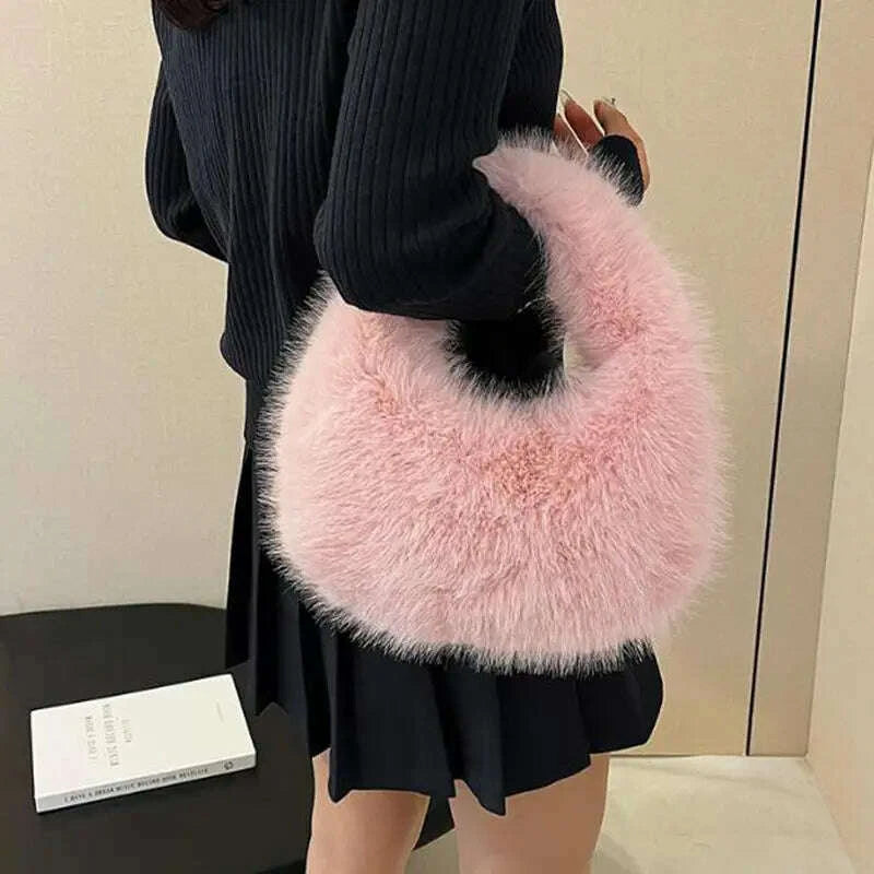 winter-soft-plush-half-moon-bag-faux-fur-party-clutch-bag-lady-handbags-fluffy-female-winter-purse-casual-tote-bag-1-5pcskimludkimlud-35557017