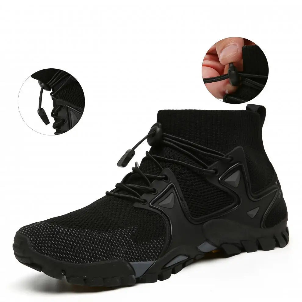 Shoes for Men Walking 2023 Summer New High Top Boots Breathable Mesh Mountaineering Outdoor Comfortable Leisure Travel Sneakers