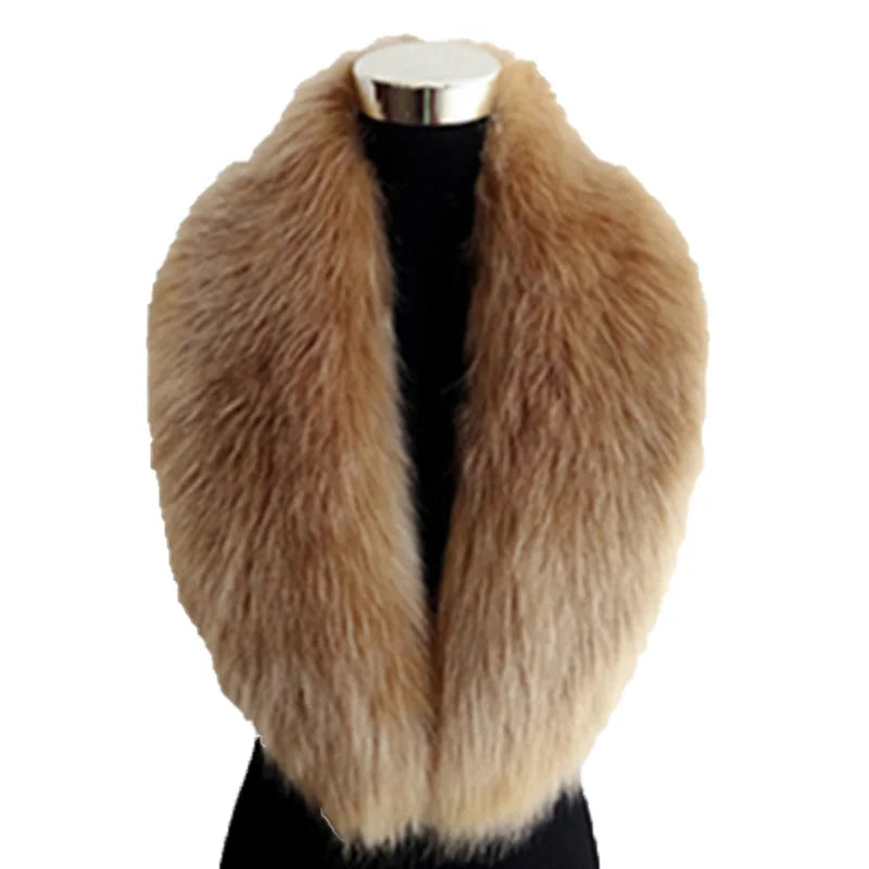 100Cm Artificial Fox Fur Scarf For Women Winter Warm Faux Fur Collar Lady Shawl Woolen Windbreaker Decoration Coat Hat Accessory