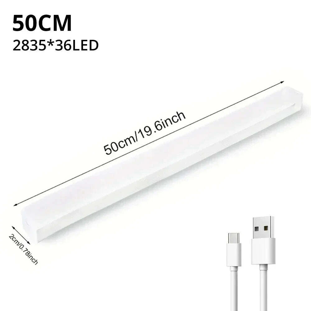 KIMLUD, Motion Sensor Night Lights Wireless LED Lamp USB Rechargeable Magnetic For Wardrobe Room Closet Kitchen Aisle Tube Detector Bulb, KIMLUD Womens Clothes