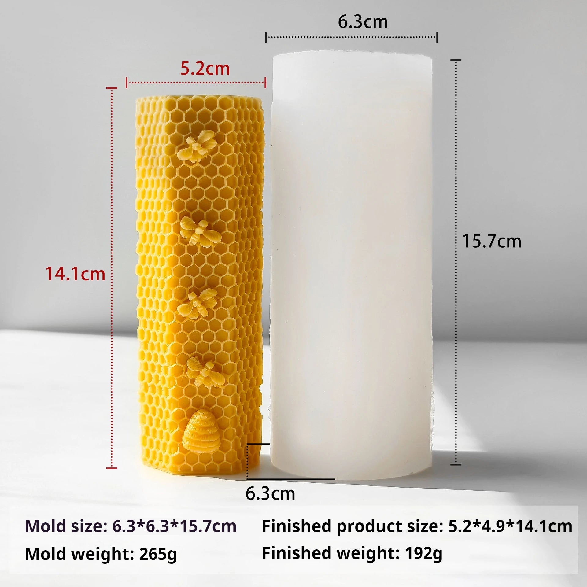 KIMLUD, 3D Silicone Candle Soap Mold Handmade DIY Plaster Sculpture Honeycomb Cylinder Homemade Scented Aromatherapy Gifts silicone mold, KIMLUD Womens Clothes