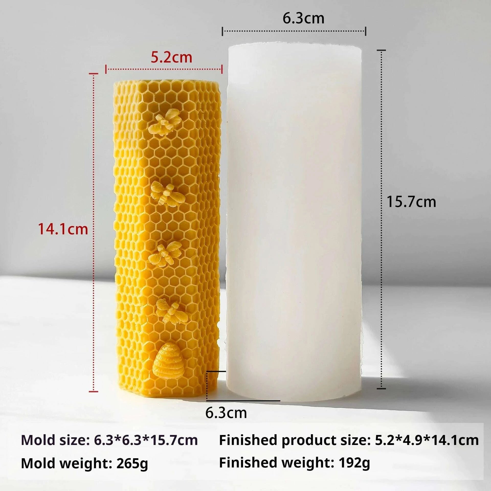 KIMLUD, 3D Silicone Candle Soap Mold Handmade DIY Plaster Sculpture Honeycomb Cylinder Homemade Scented Aromatherapy Gifts silicone mold, KIMLUD Womens Clothes