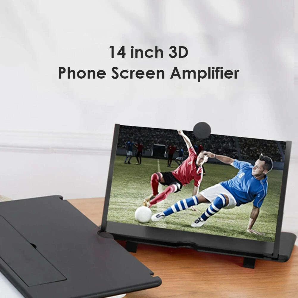 KIMLUD, 14/12/10 Inch 3D/5D Phone Screen Amplifier Stand Mobile Cinema Display Enlarged Magnifier HD Video Magnifying Smartphone Bracket, KIMLUD Womens Clothes