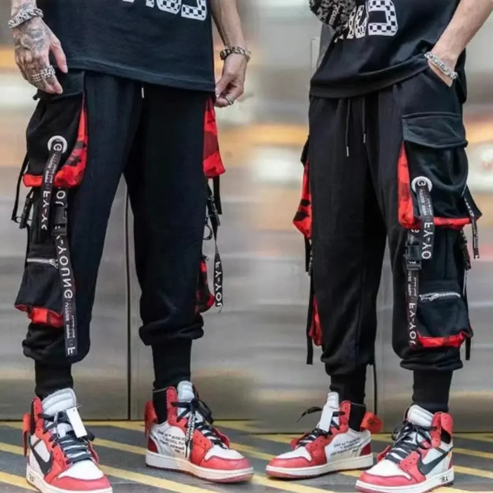 China-Chic functional style overalls for men in autumn and winter loose hip-hop fashion brand ins leggings halon pants cargo pan