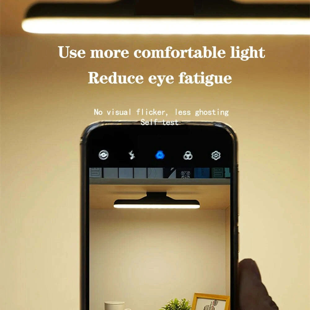KIMLUD, Desk Lamp Hanging Magnetic LED Table Lamp Chargeable Stepless Dimming Cabinet Light Night Light For Closet Wardrobe, KIMLUD Womens Clothes