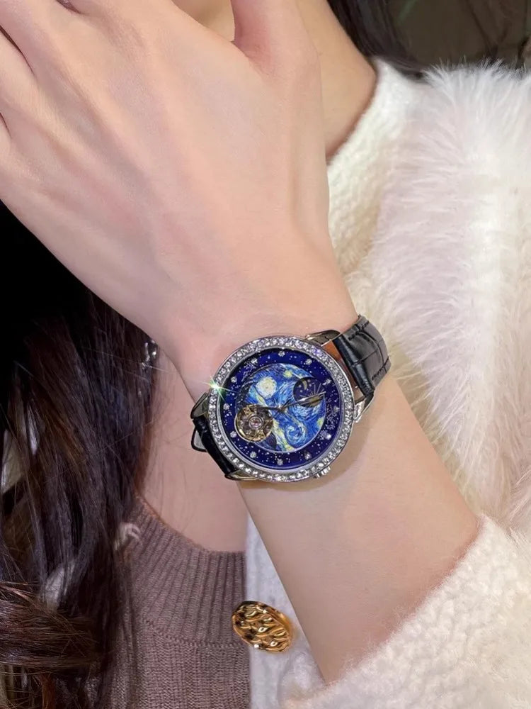 Stainless Steel Diamond Studded Wristwatch — Silver | KIMLUD