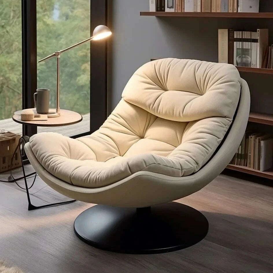 KIMLUD, Minimalist Luxury Sofa Lounge Chair Italian Living Room Balcony Single Seat Leisure Study Reading Chair Swivel Chair Lazy Sofa, KIMLUD Womens Clothes
