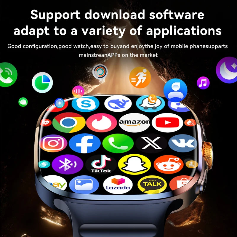 Xiaomi 5G/4G Full Network Smart Watch 2.40 inch Big Screen HD Video Call RAM 2100mAh Google Play WIFI GPS Sim Card Smartwatch