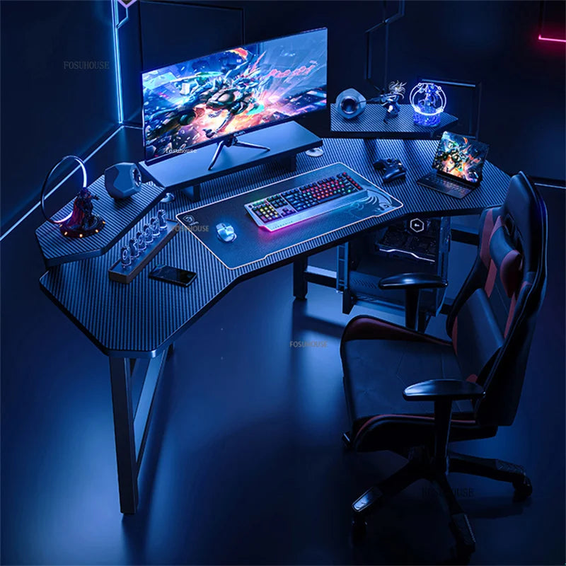 Nordic Simple Desk E-sports Gaming — Black | KIMLUD