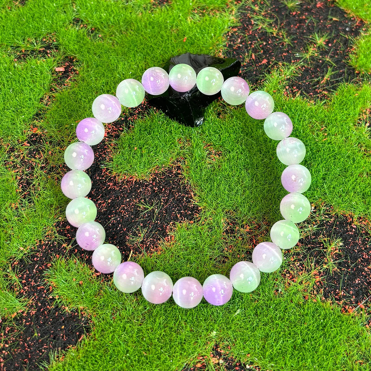 Cat-Eye Bracelet – Wealth Symbol – Stone – Pink And Purple | KIMLUD