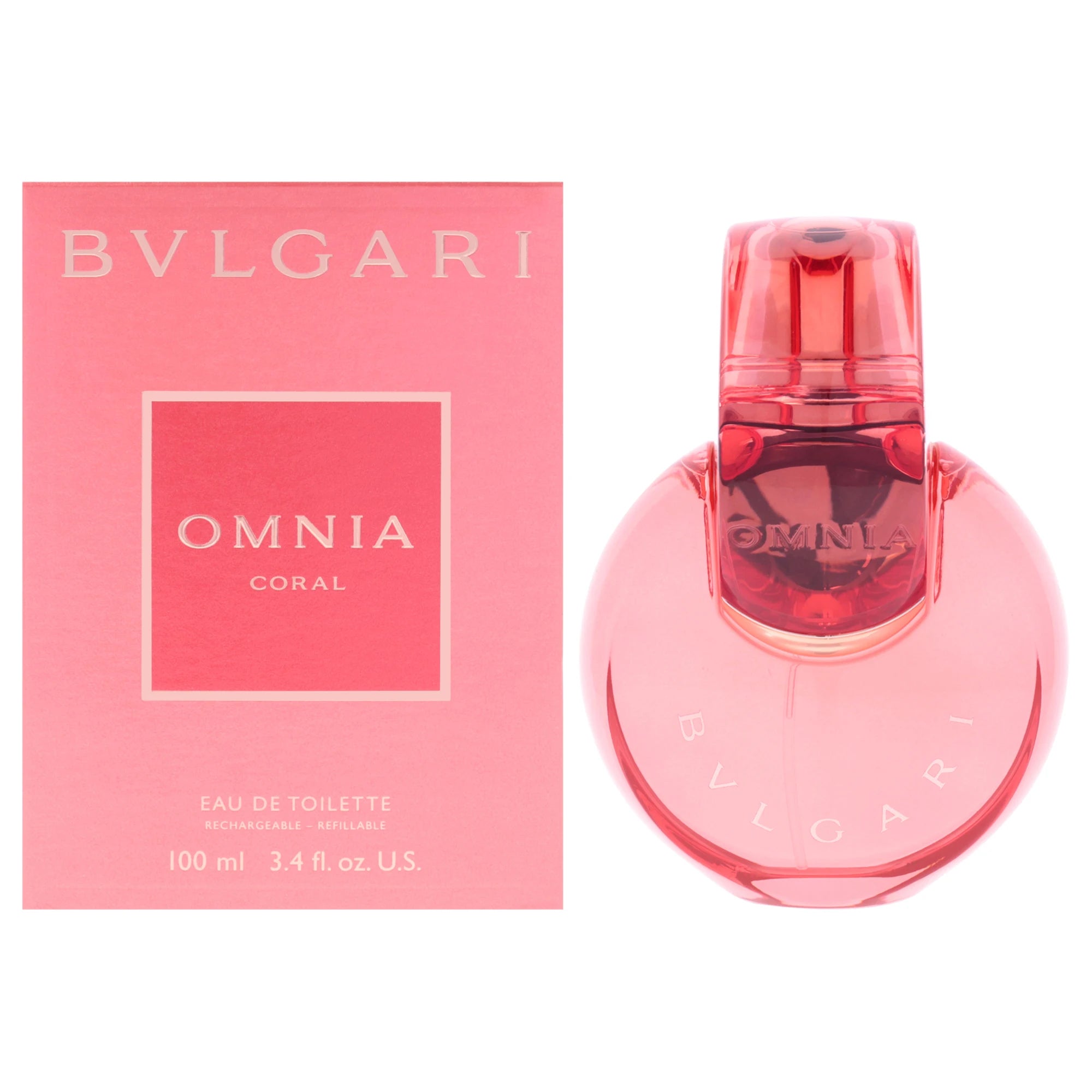 KIMLUD, Bvlgari Omnia Coral by Bvlgari for Women - 3.4 oz EDT Spray (Refillable), KIMLUD Womens Clothes