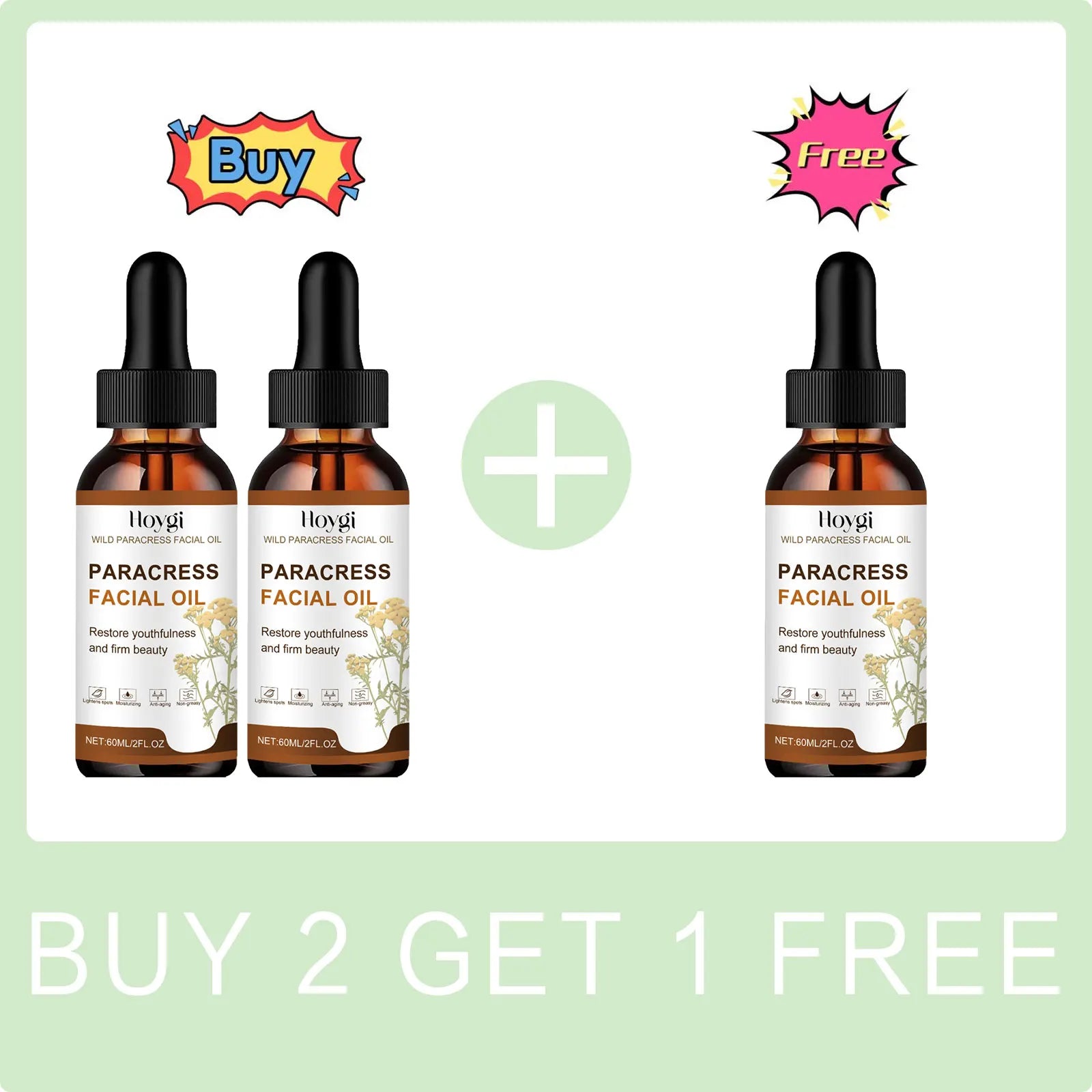 Paracress Facial Oil Repair Damaged Skin Sagging Improvement Reduce Redness Strengthen Barrier Brightening Skin Essencial Oil