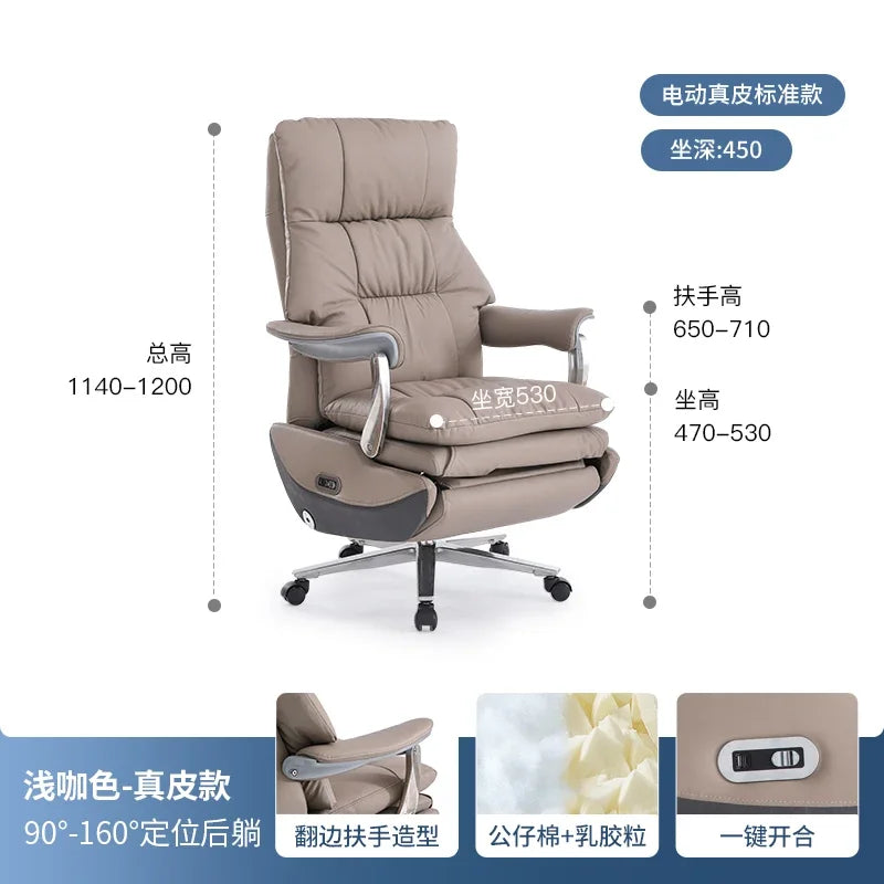 Executive Office Chair Swivel Ergonomic Armrest — Black | KIMLUD