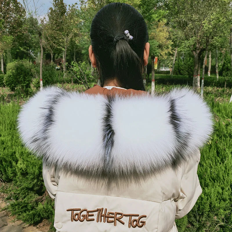 Fox Fur Collar – Hood Decor for Down Coats – Real Fox Fur | KIMLUD