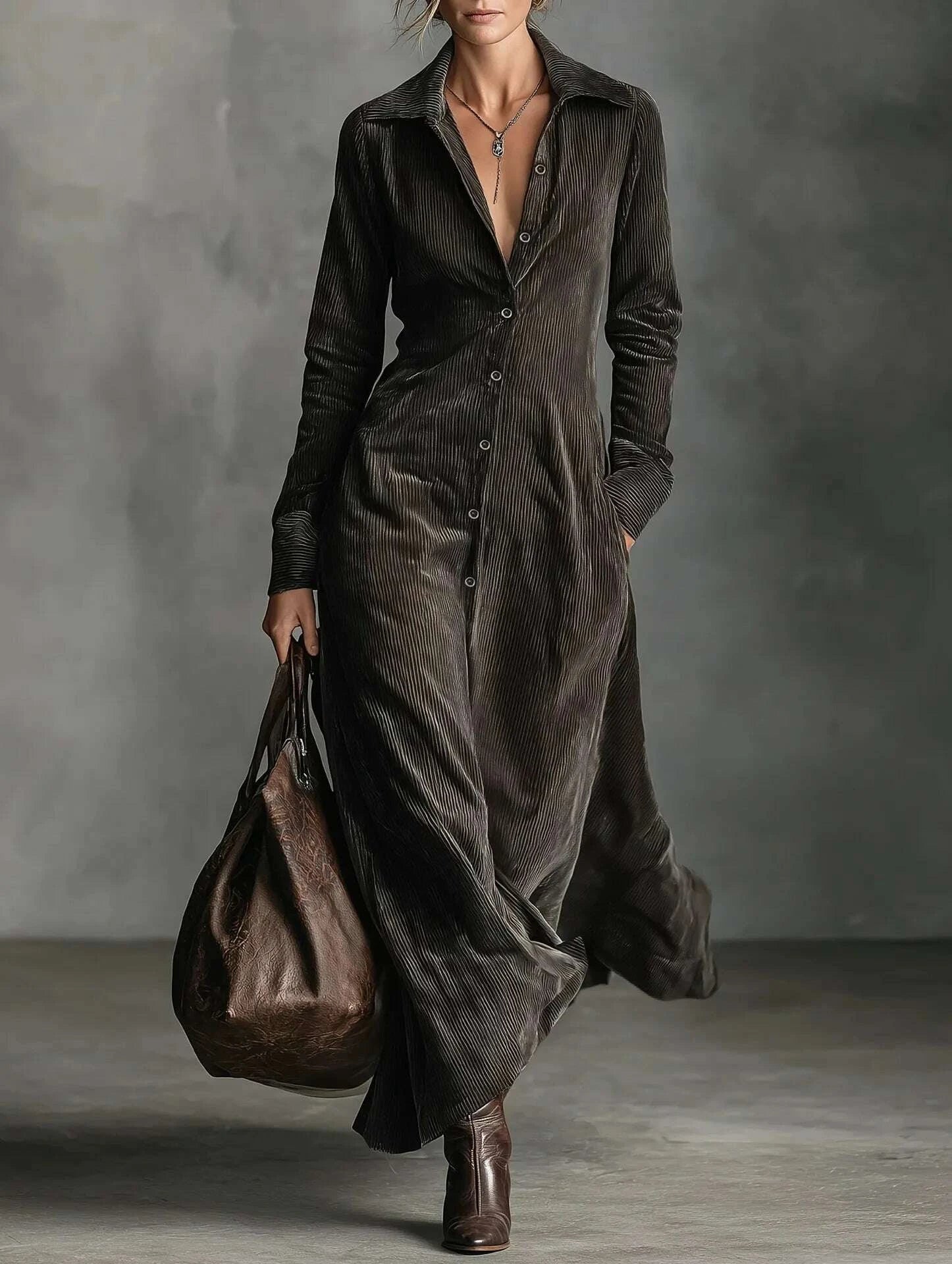 womens-corduroy-dress-retro-high-street-style-turndown-collar-single-breasted-long-sleeve-slim-fit-with-pockets-autumnkimlud-womens-clothes-35081388