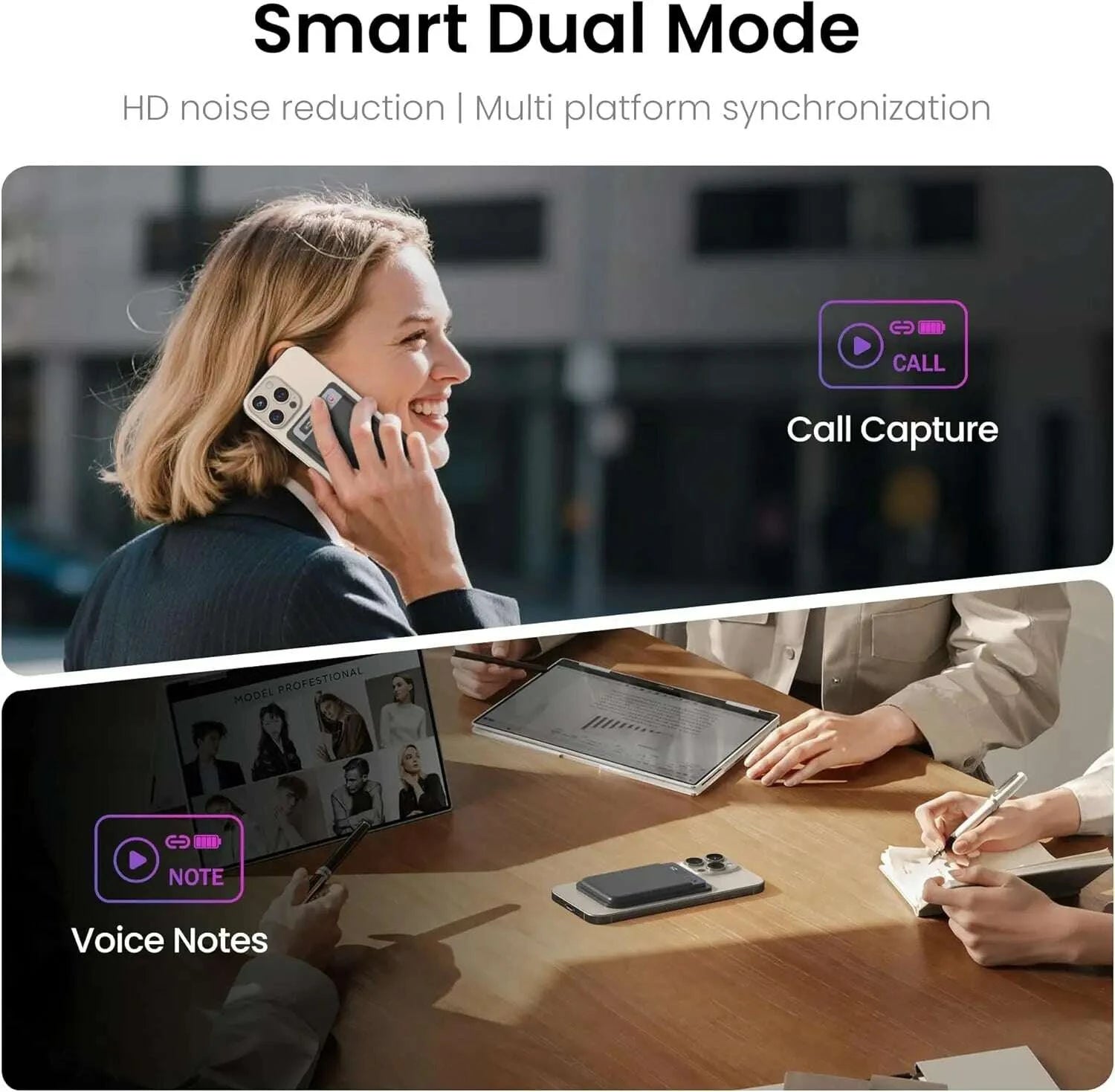 KIMLUD, AI Voice Recorder with Noise Cancellation, 152 Languages, 64GB, App Control for Meetings & Lectures, Gray, KIMLUD Womens Clothes