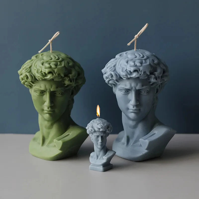 KIMLUD, Small David Silicone Candle Mold 3D Portrait Human Candle Making Soap Clay Plaster Resin Mould Home Craft Decorative Gifts, KIMLUD Womens Clothes