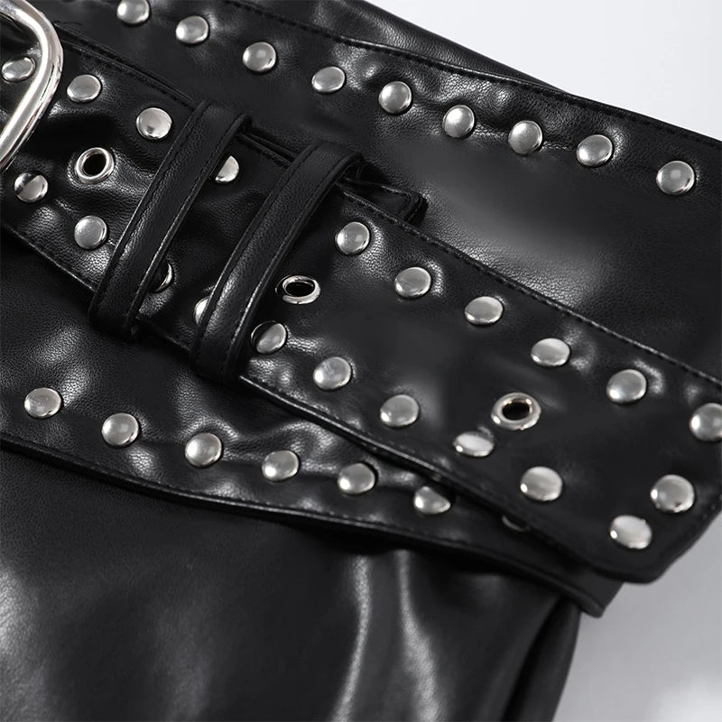 Jacket Skirt Set - Studded Trim - Cropped Zip-Up - Women | KIMLUD