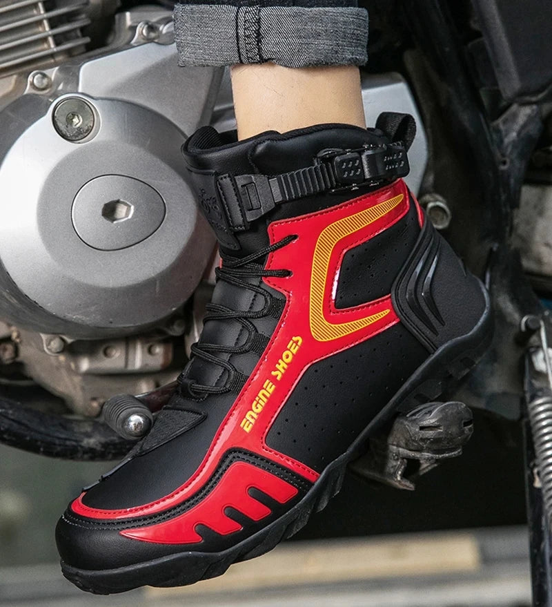 Motorcycle Boots Men Breathable Anti Slip Motorbike Cycling Ankle Length Shoes Man Motorcycle Riding Boots Motos Sports Boot