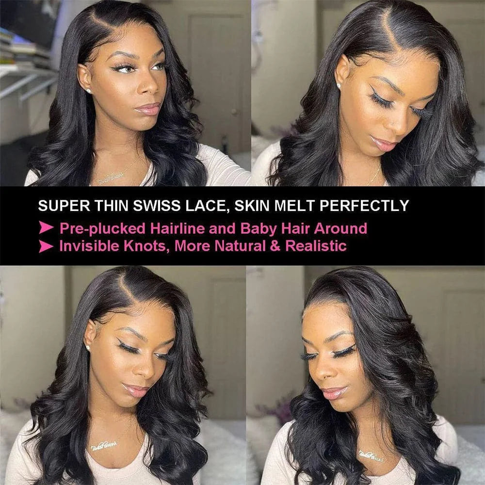 Lace Front Wig – 180 Density – Human Hair – Natural Black | KIMLUD