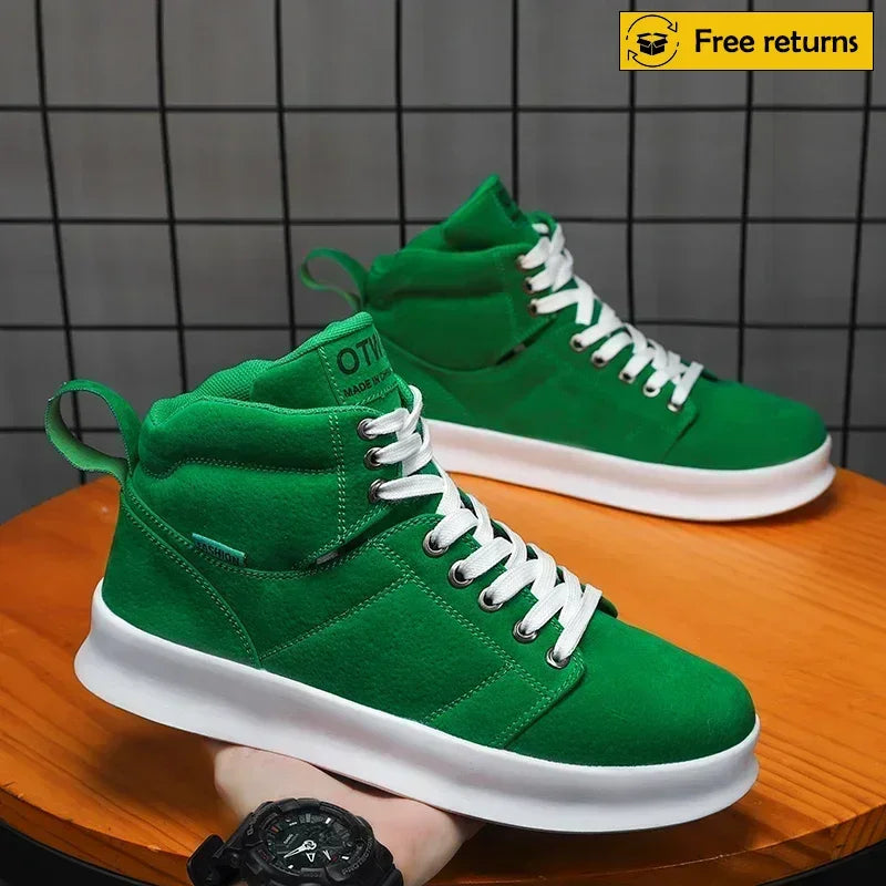 Sneakers men Flat Platform Shoes Fashion Breathable Thick bottom Running Casual High Top Shoes Ladies