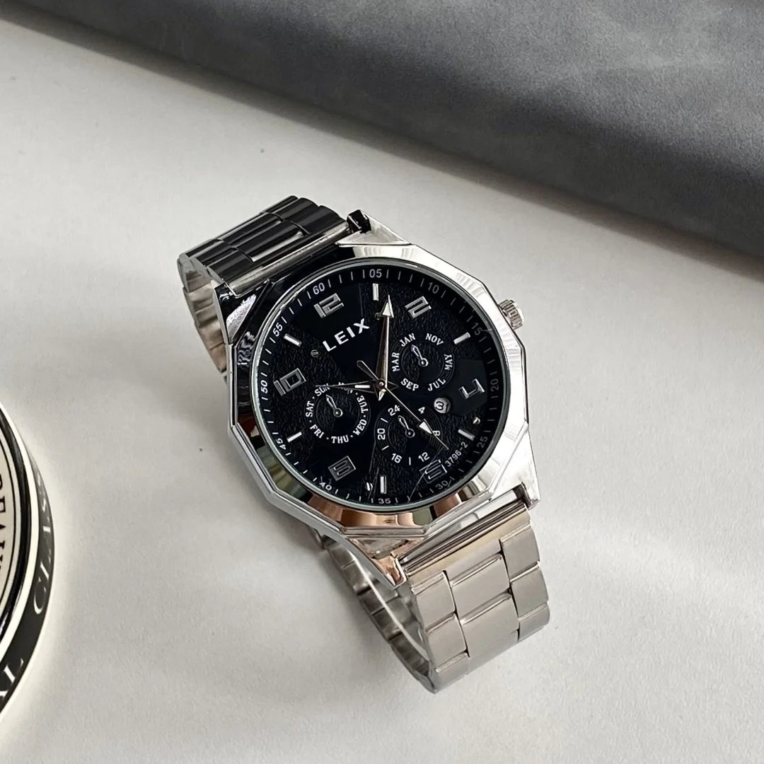 Men's Analog Quartz Watch with Date Stainless Steel Band Wristswatch for Man Casual Sports Watches Clock Male Relogio Masculino