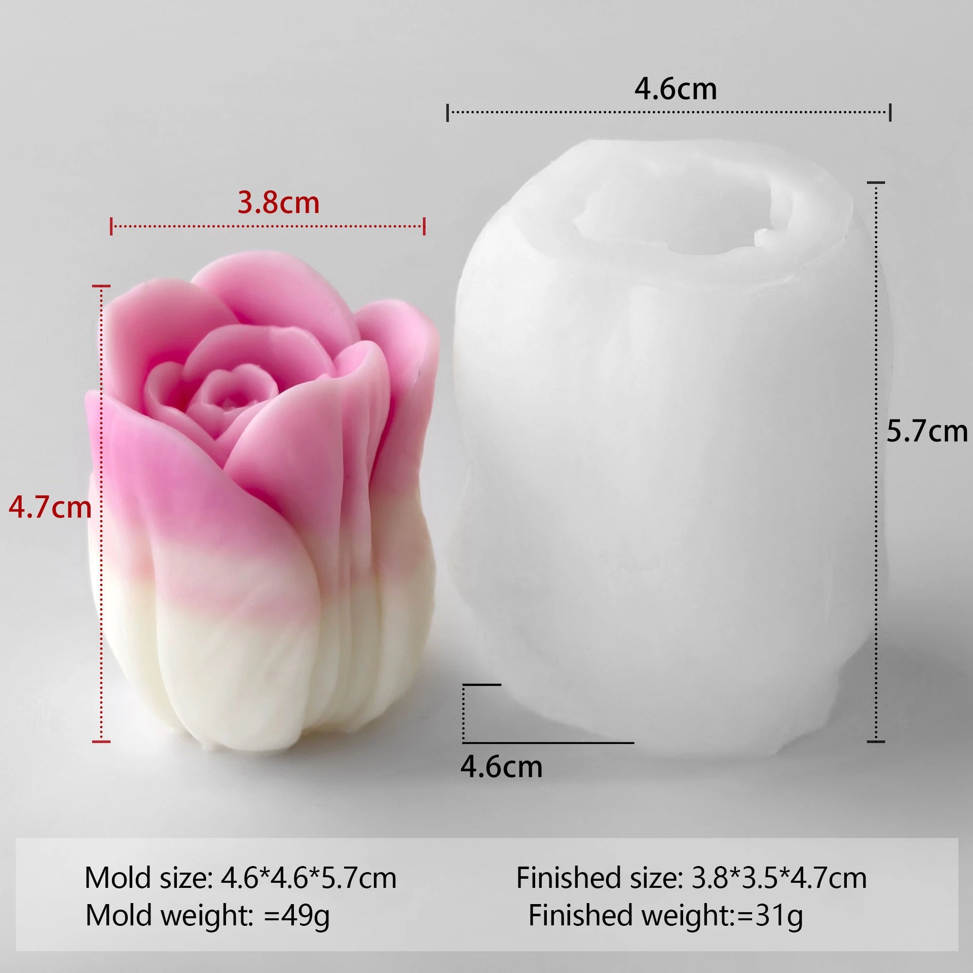KIMLUD, Budding Open Flowers Silicone Candle Mold Mini Flower Soap Gypsum Crafts Resin Mould DIY Chocolate Ice Cake Baking Molds, KIMLUD Womens Clothes