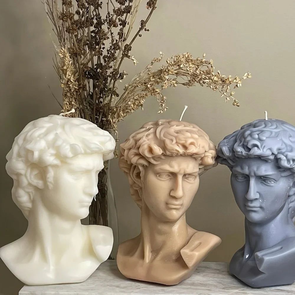 KIMLUD, David Shape Silicone Scented Candle Mold DIY 3D Portrait Resin Mould Human Body Gypsum Making Tool Craft Gifts Home Decor, KIMLUD Womens Clothes