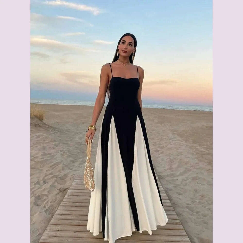elegant-black-white-dress-color-clash-women-halter-backless-dresses-sleeveless-high-waist-floor-length-dresses-party-gowns-kimlud-kimlud-33922274