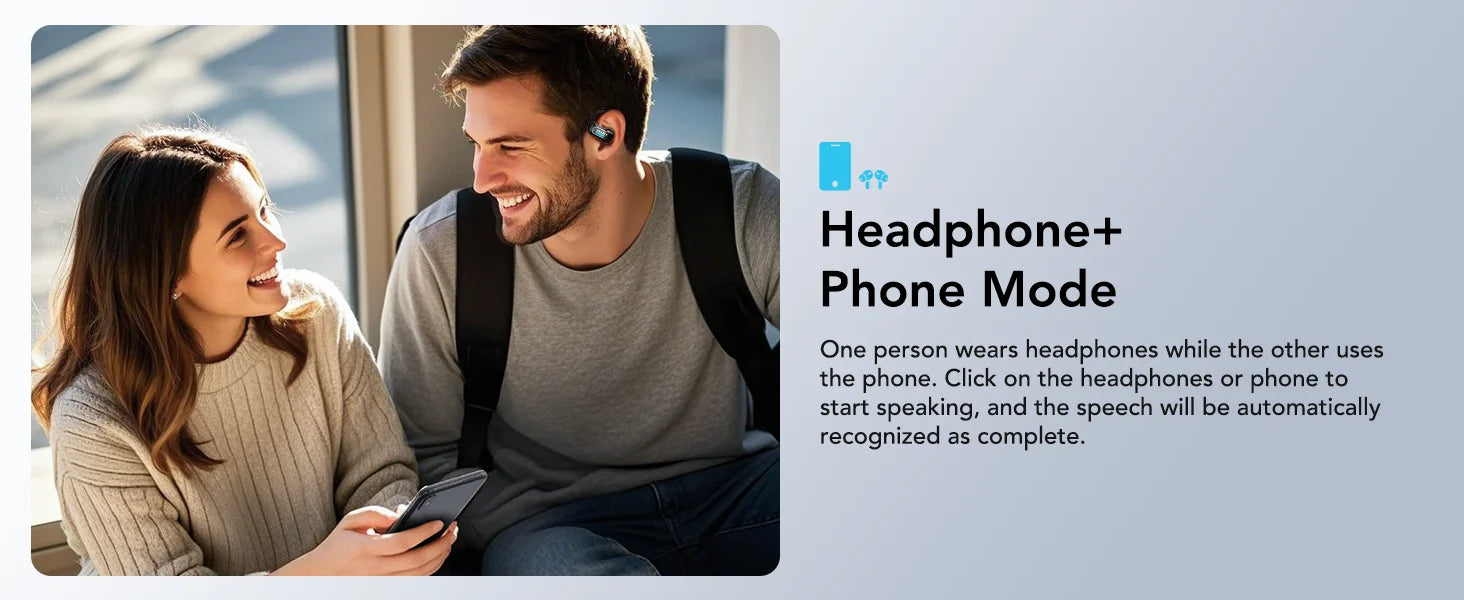 Sleek AI Translator Earbuds X8 With Low Latency Gaming Bluetooth 5.4 — Black | KIMLUD