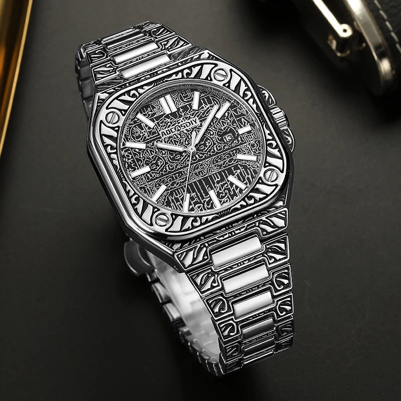Men's Watches Top Brand Luxury Chronograph Quartz Men Watch Waterproof Classic Wrist Watch Men Stainless Steel Male Clock