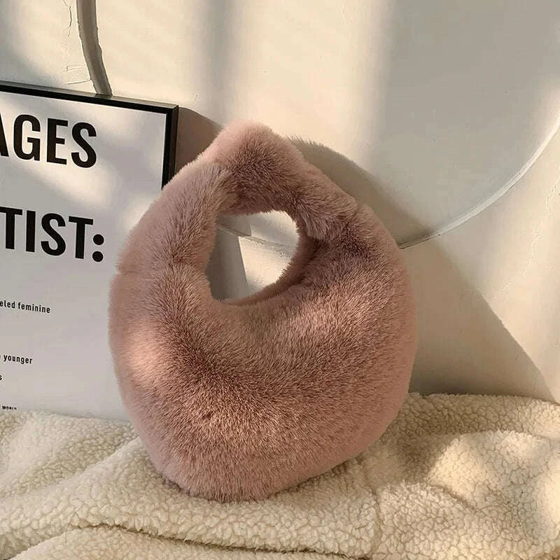 solid-color-plush-dumpling-bag-handbag-niche-design-small-phone-bag-korean-style-tote-bag-faux-rabbit-fur-handbag-womenkimludkimlud-35556933