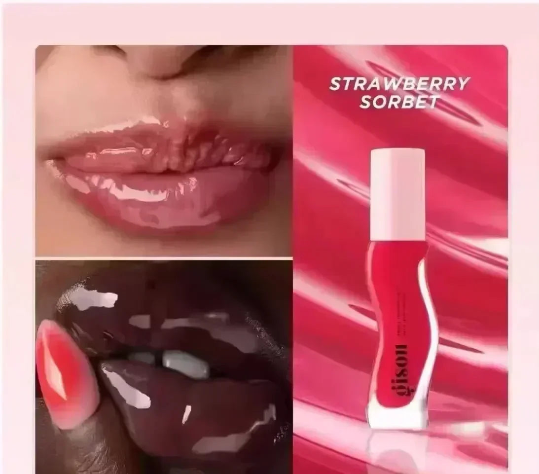 2025 Original Gisou Honey Watermelon Strawberry Essence Lip Oil Moisturizing Reduce Lip Lines Exfoliating Liquid Lip Gloss Care