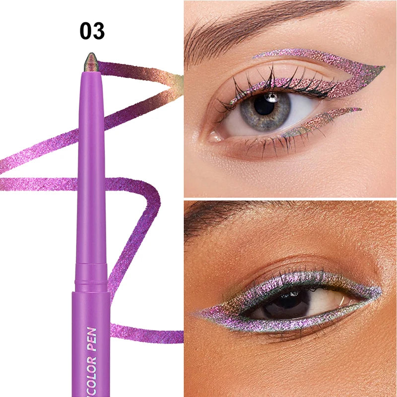 The color-changing eyeshadow stick eyeliner is waterproof and has smooth color, comfortable to use, and can last for a long tim