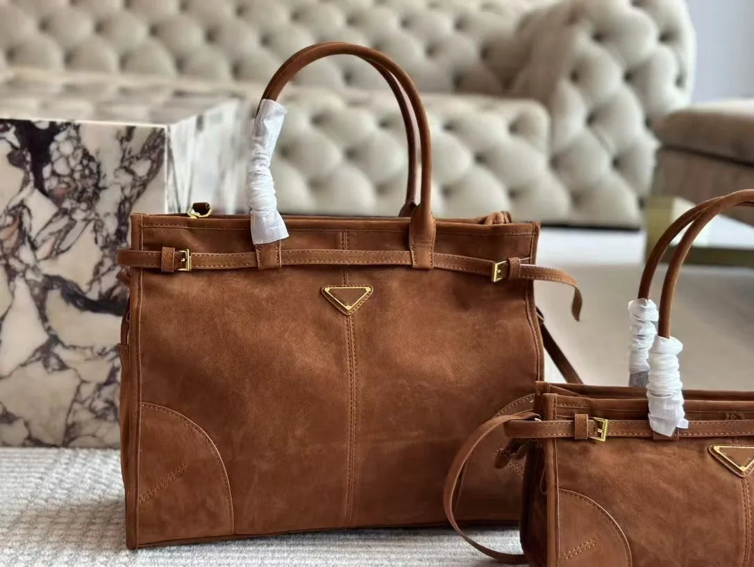 KIMLUD, 2025 New Casual Versatile Leather Belt Buckle Suede Retro Underarm Bag Premium Texture Niche Handbag Crossbody Bag Shoulder Bag, KIMLUD Womens Clothes