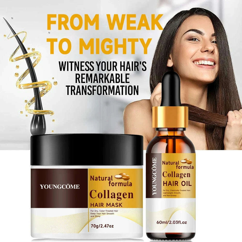 collagen-hair-treatment-deep-repair-conditioning-argan-oil-hair-mask-essence-for-dry-damaged-hair-all-hair-type-hair-care-kitkimlud-womens-fashion-34619741