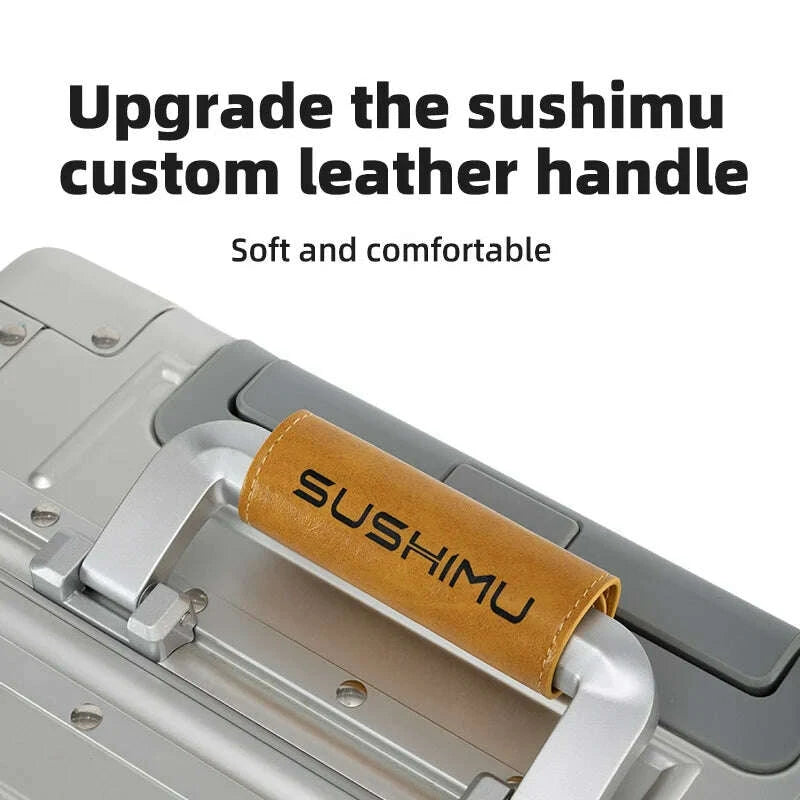 KIMLUD, 100% Aluminum-magnesium alloy Travel Suitcase Rolling Luggage 20/24/26 /28 inch Trolley Luggage Carry-On Cabin Suitcase, KIMLUD Womens Clothes