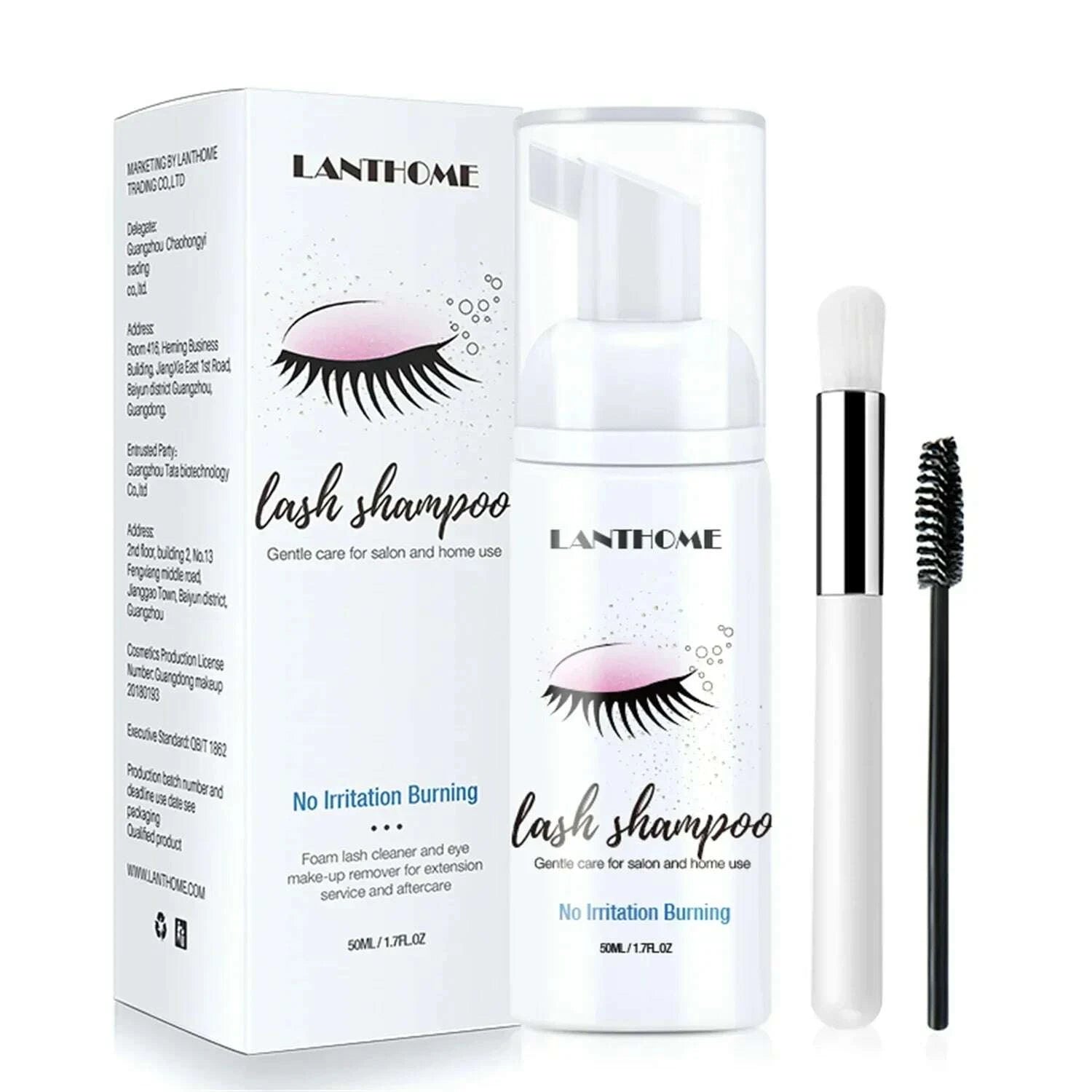 50ml-lanthome-eyelash-extension-shampoo-foam-eyelid-deep-clean-cleanser-for-makeup-tools-mascara-remover-glue-salon-home-usekimludkimlud-35570064