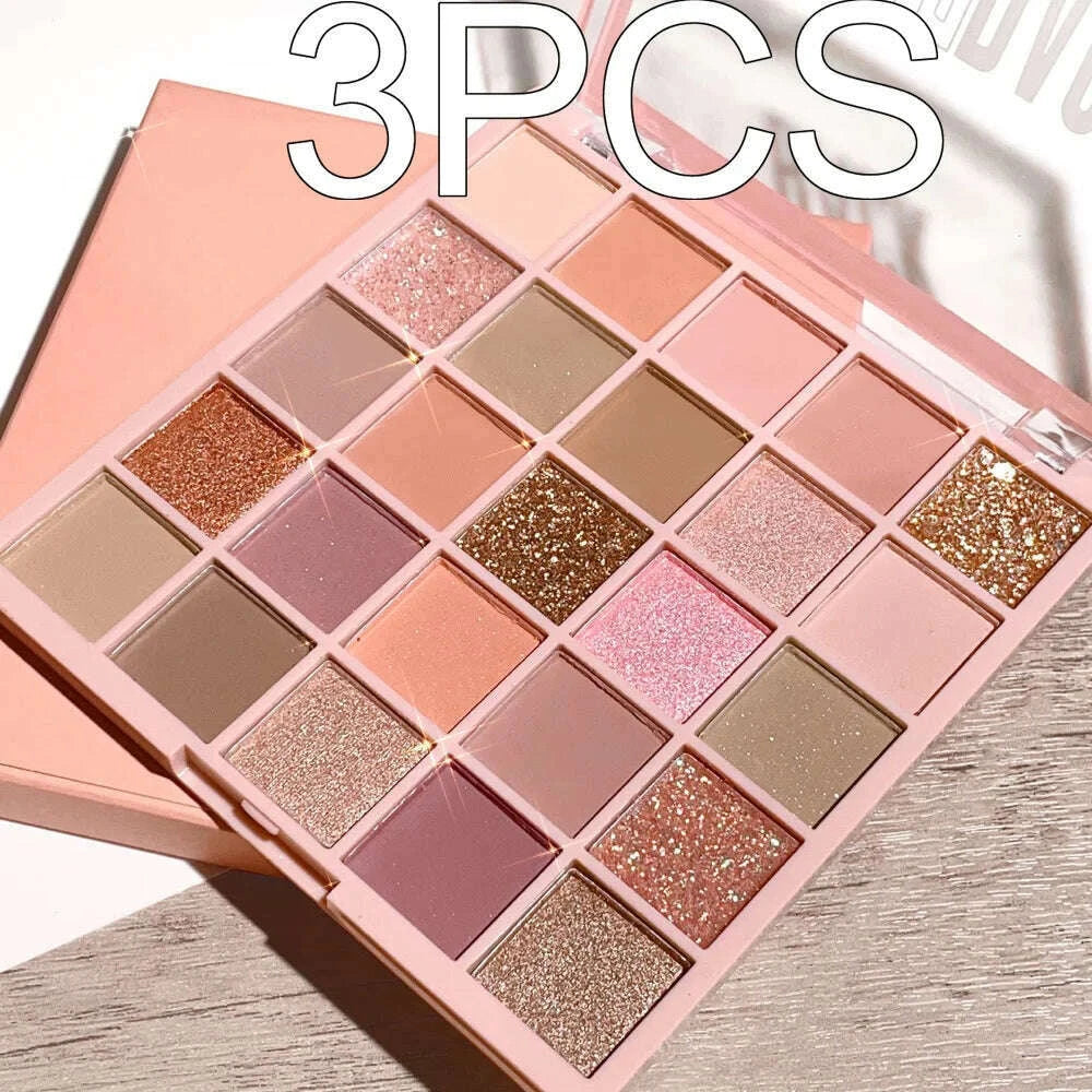 25-color-eye-shadow-tray-oatmeal-milk-tea-tray-sparkling-powder-pearl-sequins-gentle-orange-brown-affordable-eye-shadowkimlud-womens-fashion-34599258