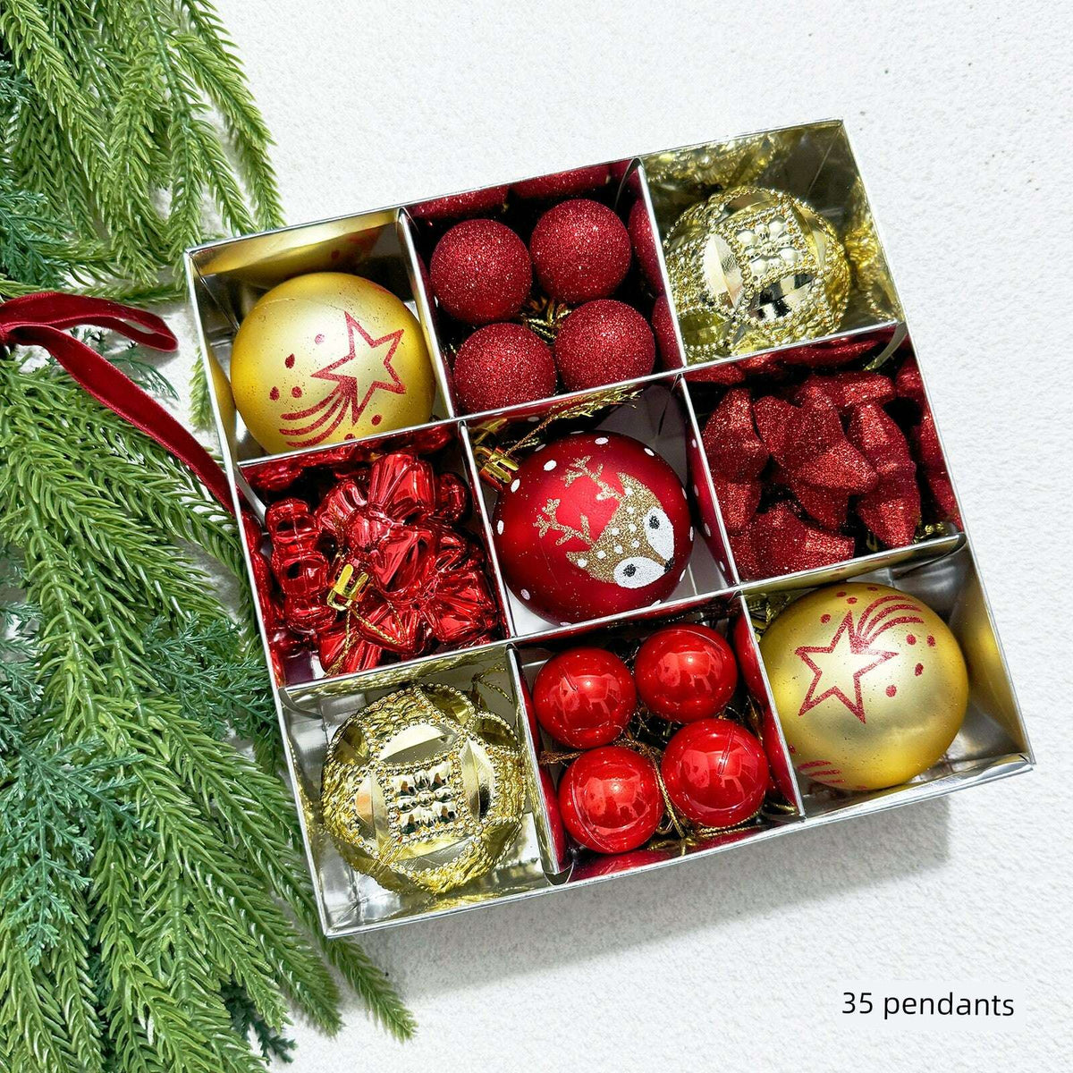 KIMLUD, Christmas Tree 42 Scenes Christmas Decorations, KIMLUD Womens Clothes
