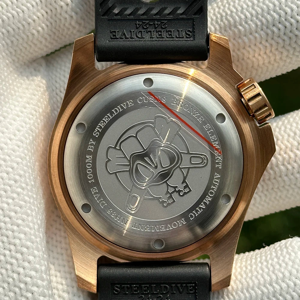 2025 New Arrival SD1942S STEELDIVE Brand 45MM Solid Bronze Case and Bezel Automatic Antique 1000m Waterproof Men Dive Watches
