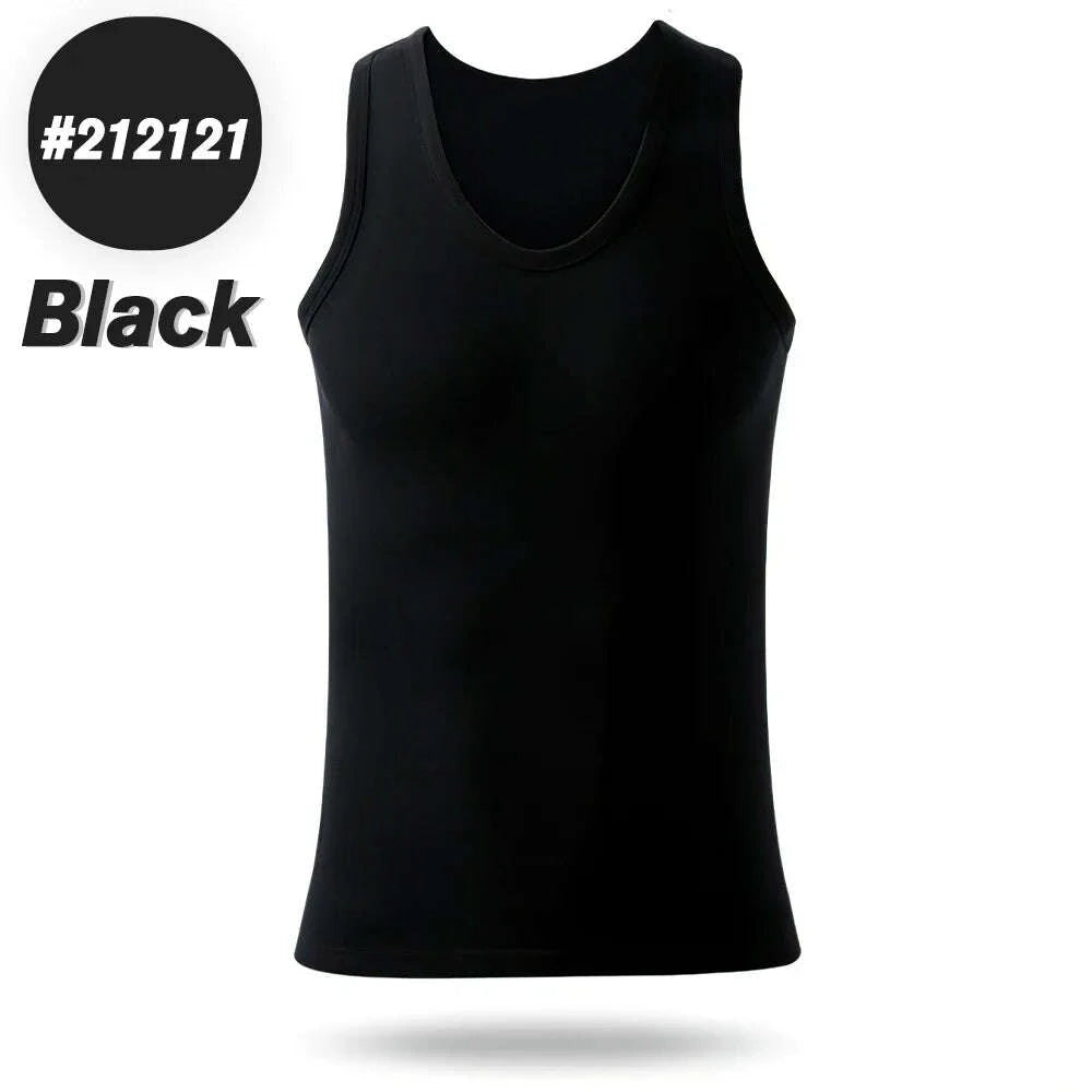 KIMLUD, Men Vest Pure Cotton Breathable Solid Motion Men’s Underwears Cotton Undershirts L-4XL Waistcoat For Men Sports Fitness Vest, KIMLUD Womens Clothes