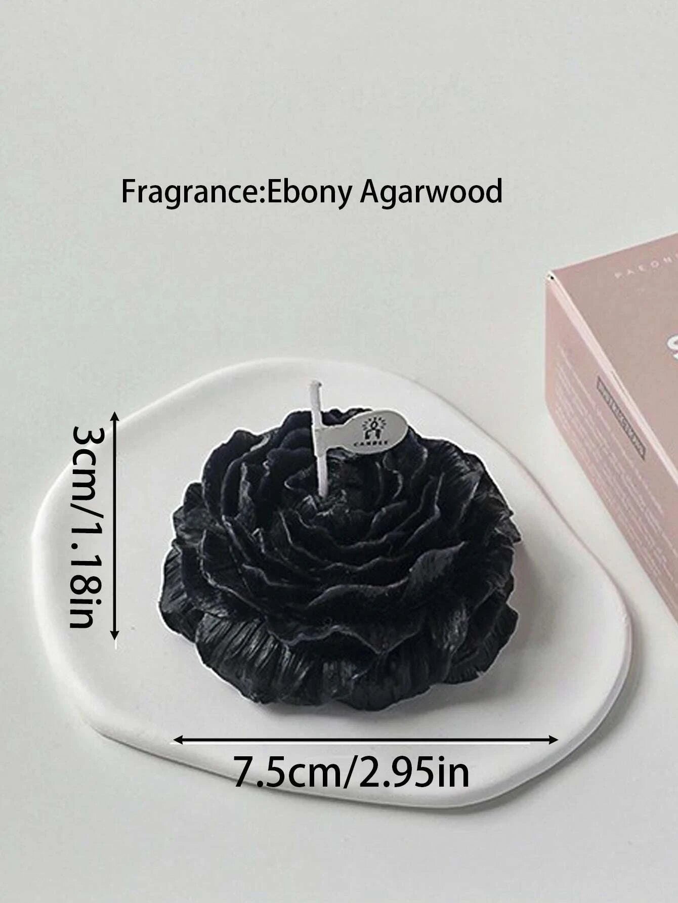 KIMLUD, 3D Peony Aromatic Candle Creative Flower Shape Aromatherapy Wedding Decor Gifts Box Valentine's Day Scented Souvenir Ornament, KIMLUD Womens Clothes